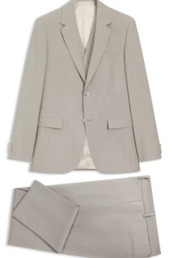 Slim-Fit Dreiteiler aus Schurwolle