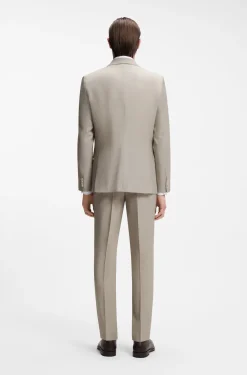 Slim-Fit Dreiteiler aus Schurwolle