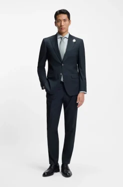 Slim-Fit Hemd aus in Italien gefertigtem Baumwoll-Chambray