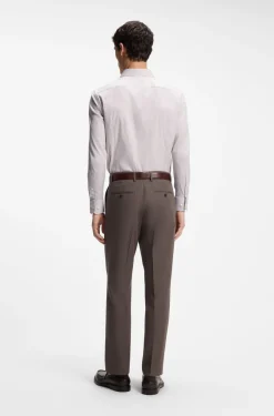 Slim-Fit Hemd aus strukturiertem Baumwoll-Mix