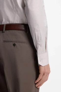 Slim-Fit Hemd aus strukturiertem Baumwoll-Mix