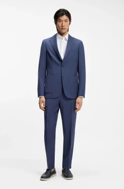 Slim-Fit Hemd aus Twill aus einem Leinen-Mix