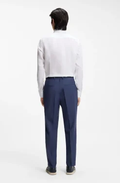 Slim-Fit Hemd aus Twill aus einem Leinen-Mix