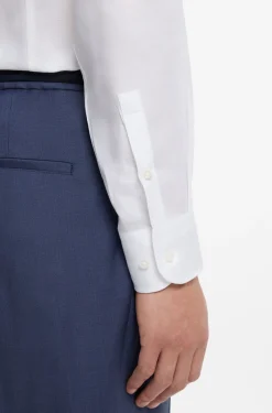 Slim-Fit Hemd aus Twill aus einem Leinen-Mix