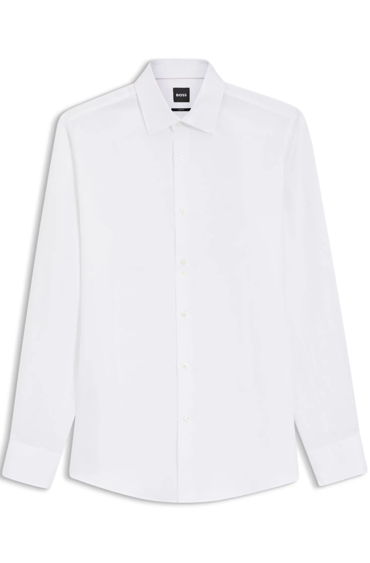 Slim-Fit Hemd aus Twill aus einem Leinen-Mix