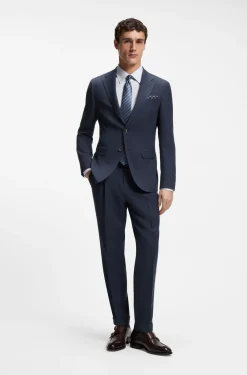 Slim-Fit Hemd mit Streifen aus in Italien gefertigter Baumwolle