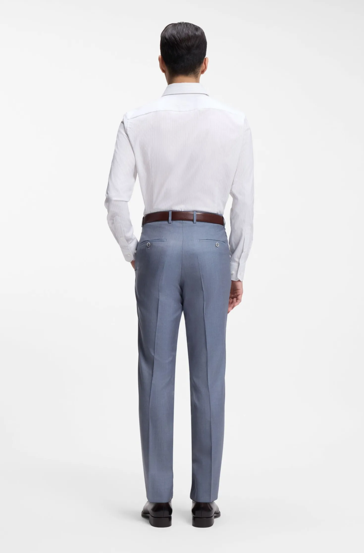 Slim-Fit Hemd mit Streifen aus in Italien gefertigter Baumwolle