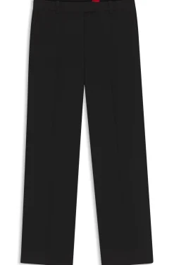 Slim-Fit Hose aus Krepp-Gewebe mit D-Ring-Detail