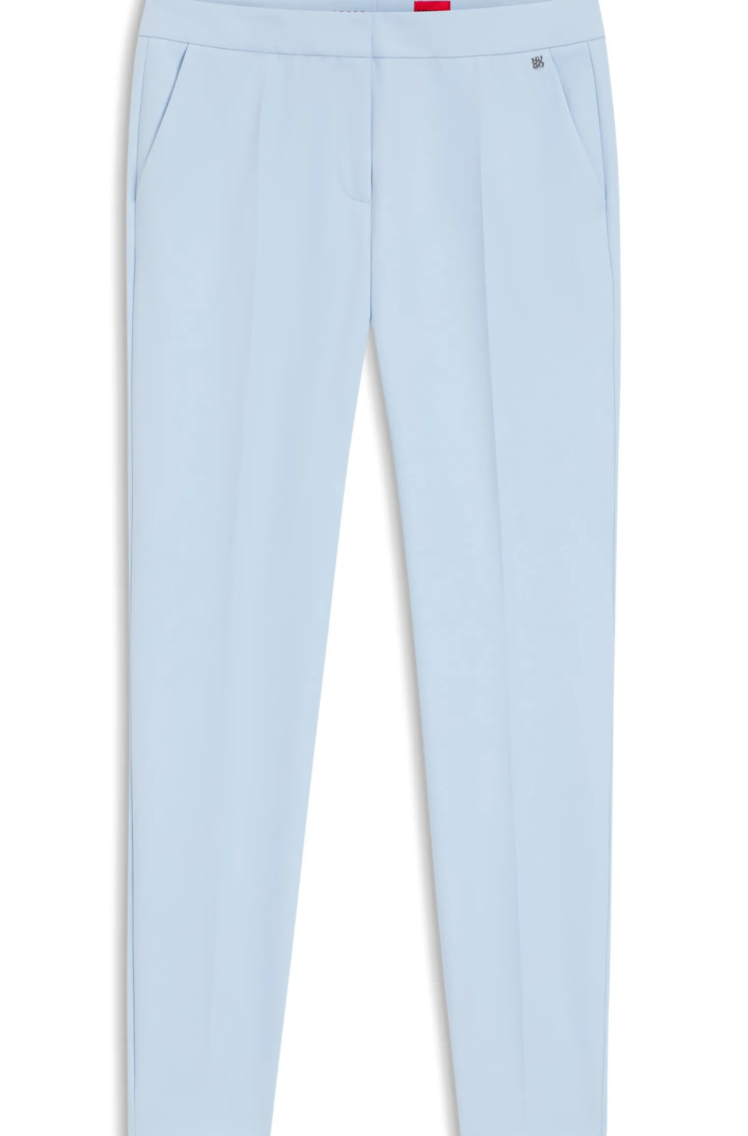 Slim-Fit Hose aus Stretch-Gewebe mit Logo-Niete