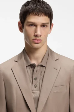 Slim-Fit Jacke aus elastischer Baumwolle