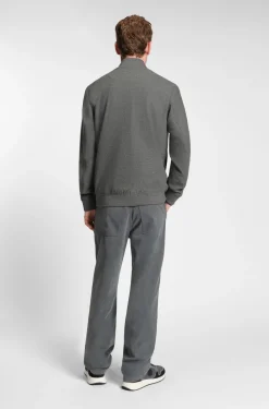 Slim-Fit Jacke aus gebürstetem Stretch-Flanell