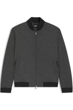 Slim-Fit Jacke aus knitterfreiem Gewebe