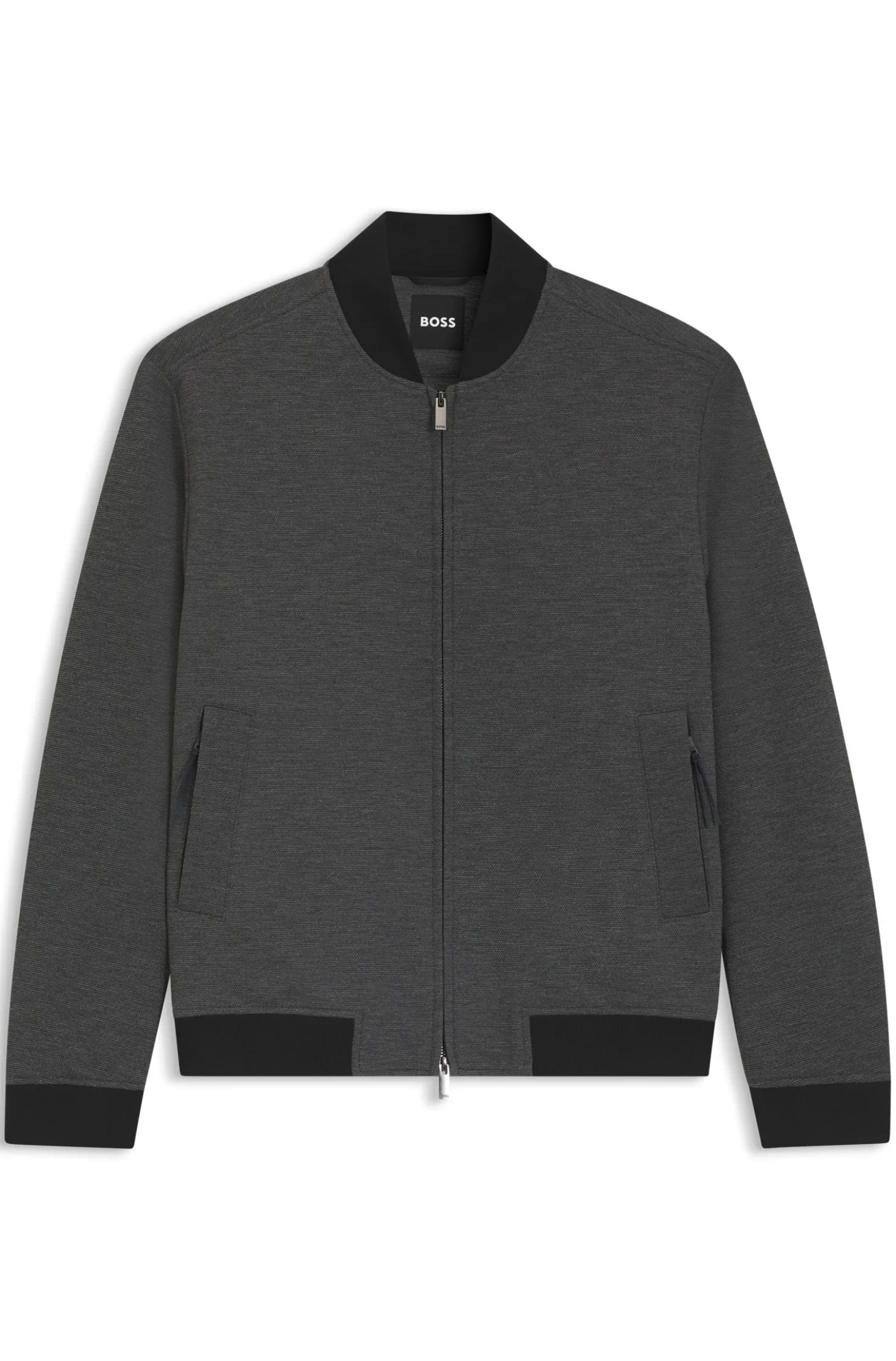 Slim-Fit Jacke aus knitterfreiem Gewebe
