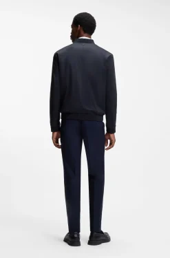 Slim-Fit Jacke aus Stretch-Baumwolle-Twill mit Reißverschluss