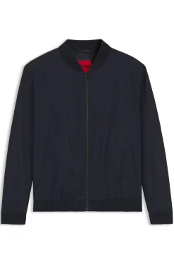 Slim-Fit Jacke aus Stretch-Baumwolle-Twill mit Reißverschluss