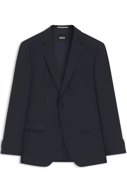 Slim-Fit Jacke aus Stretch-Wolle