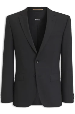 Slim-Fit Jacke aus Stretch-Wolle
