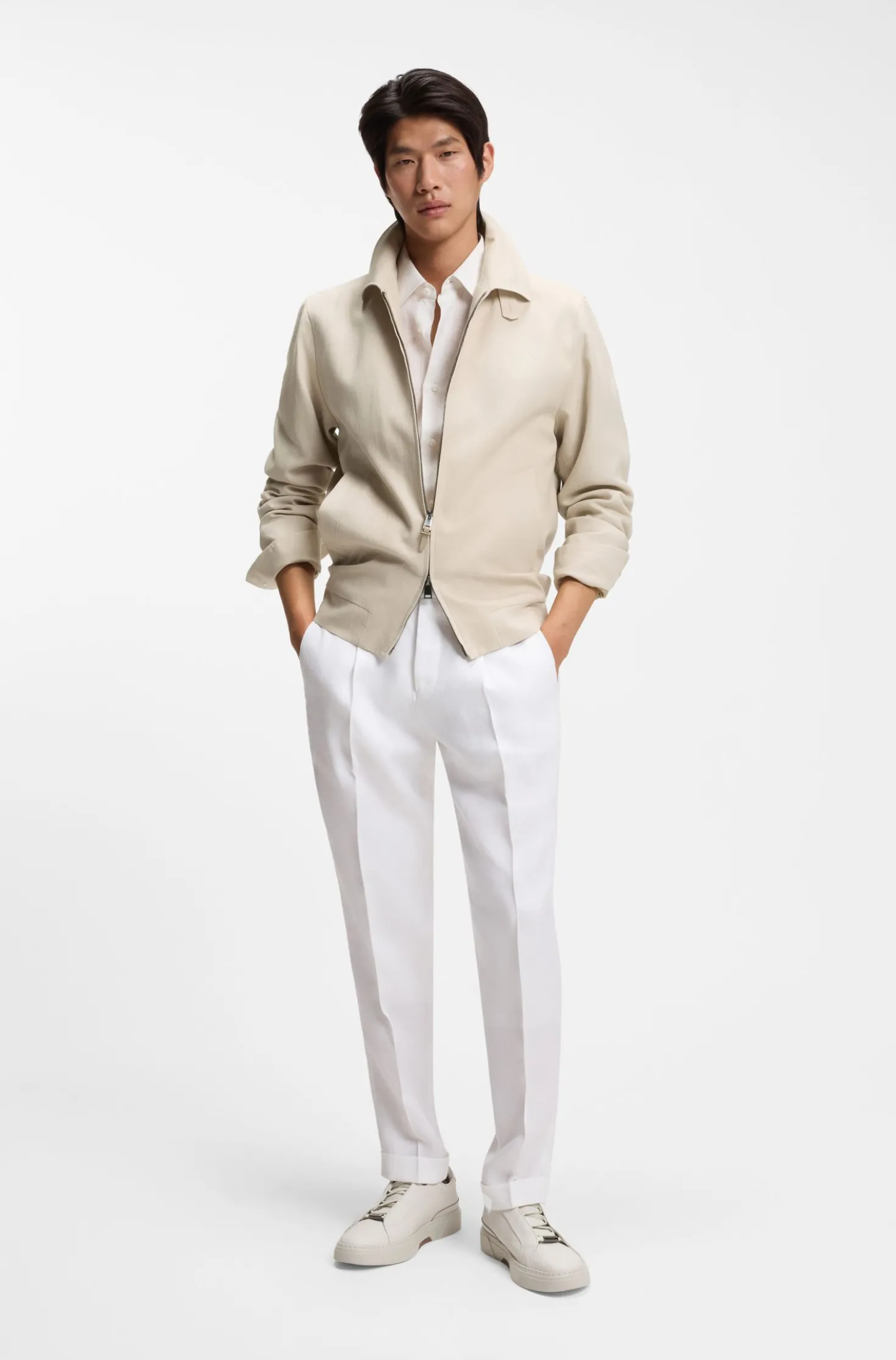 Slim-Fit Jackett aus Leinen