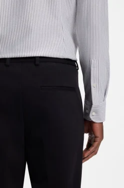 Slim-Fit Jersey-Hemd aus Baumwoll-Mix mit Streifen-Muster