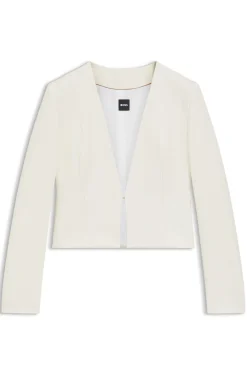 Slim-Fit Kurzblazer ohne Kragen
