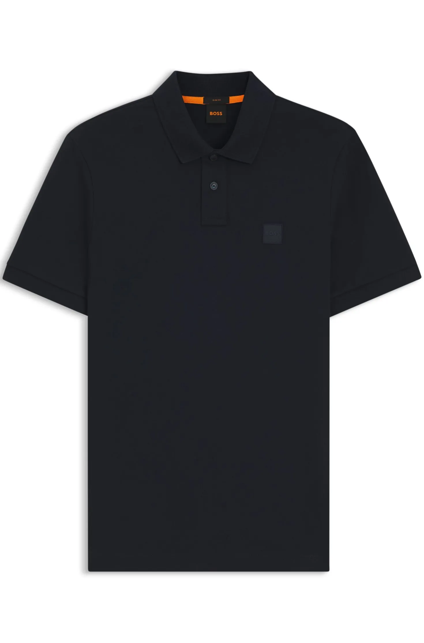 Slim-Fit Polohemd aus Stretch-Baumwolle mit Logo-Aufnäher