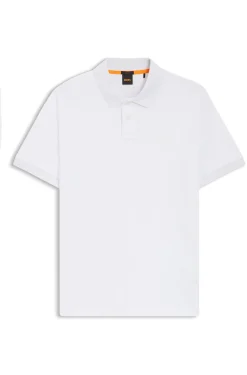 Slim-Fit Polohemd aus Stretch-Baumwolle mit Logo-Aufnäher