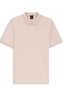 Slim-Fit Polohemd aus Stretch-Baumwolle mit Logo-Aufnäher