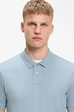 Slim-Fit Polohemd aus Stretch-Baumwolle mit Logo-Aufnäher