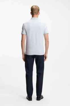 Slim-Fit Polohemd aus Stretch-Baumwolle mit Logo-Aufnäher