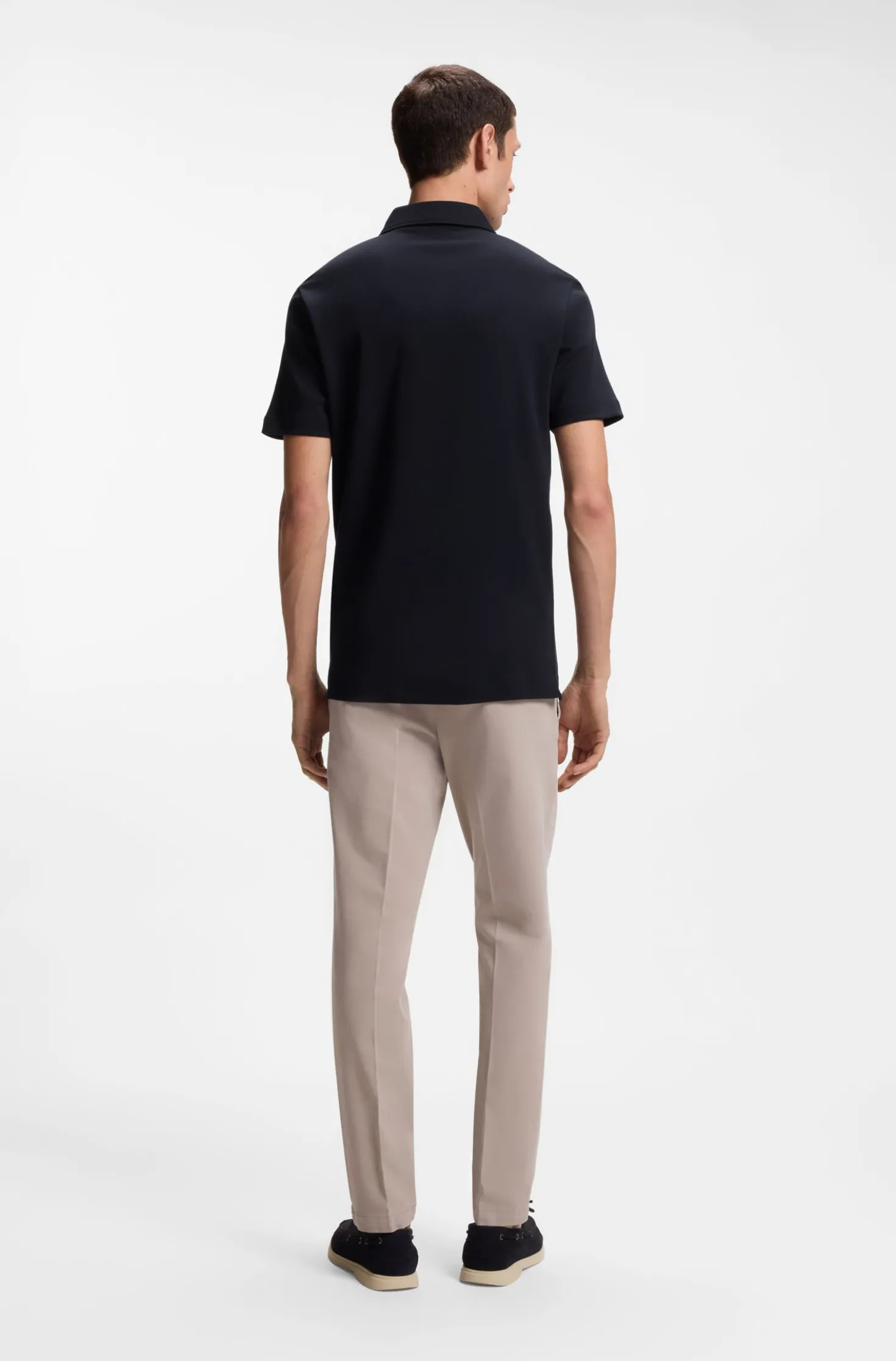 Slim-Fit Poloshirt aus Interlock-Baumwolle