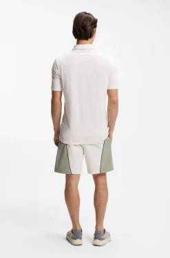 Slim-Fit Poloshirt aus Slub-Interlock
