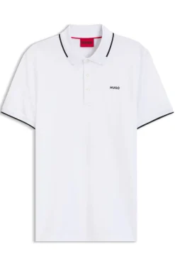 Slim-Fit Poloshirt aus Stretch-Baumwolle mit kontrastfarbenen Details