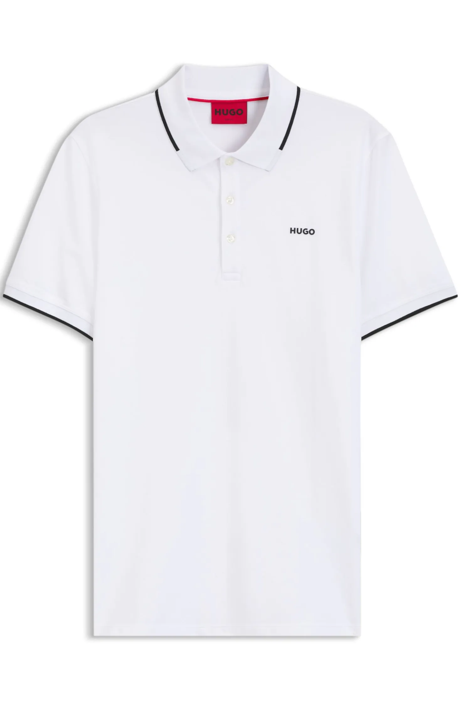 Slim-Fit Poloshirt aus Stretch-Baumwolle mit kontrastfarbenen Details