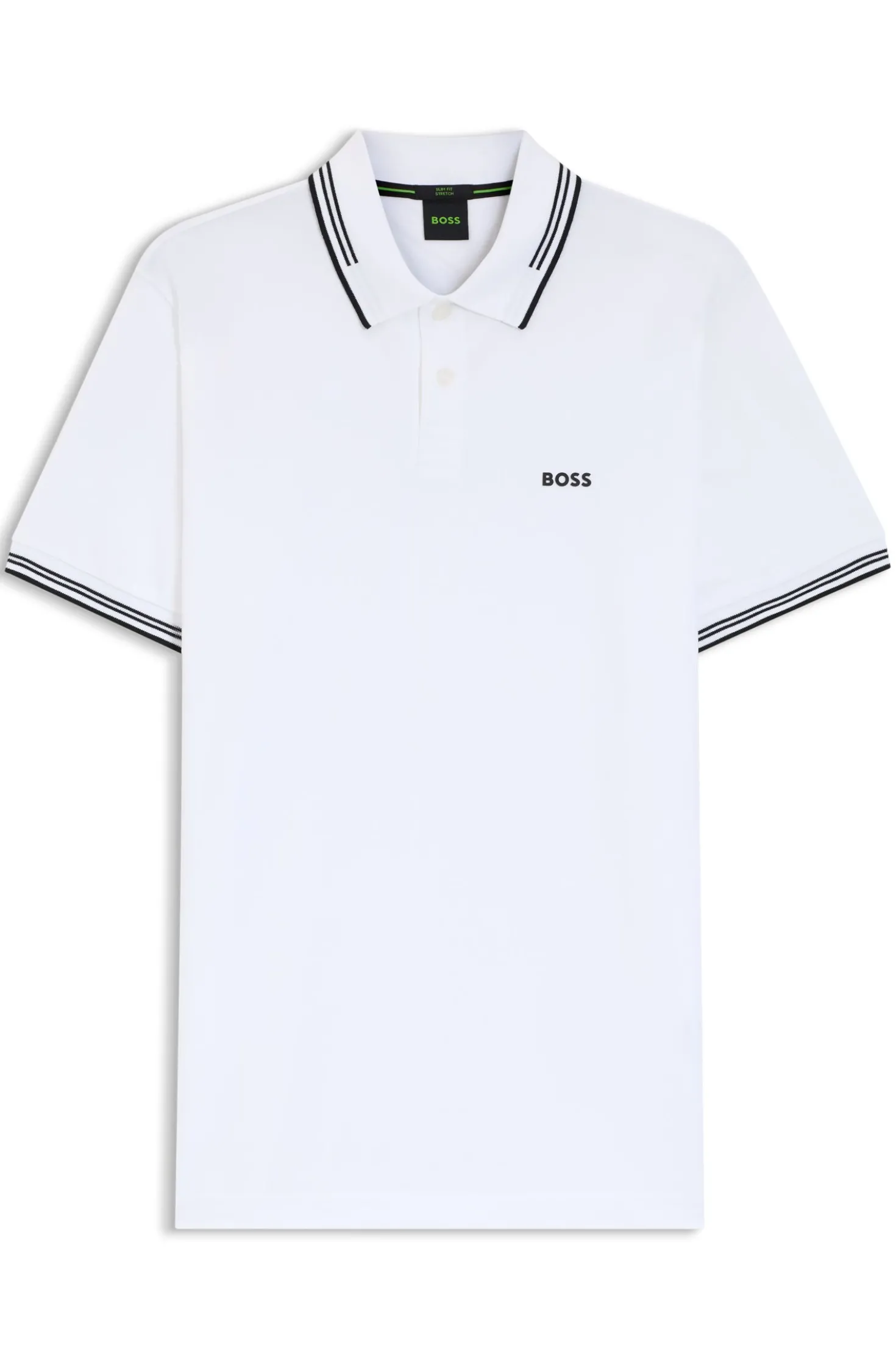 Slim-Fit Poloshirt mit Kontraststreifen-Details