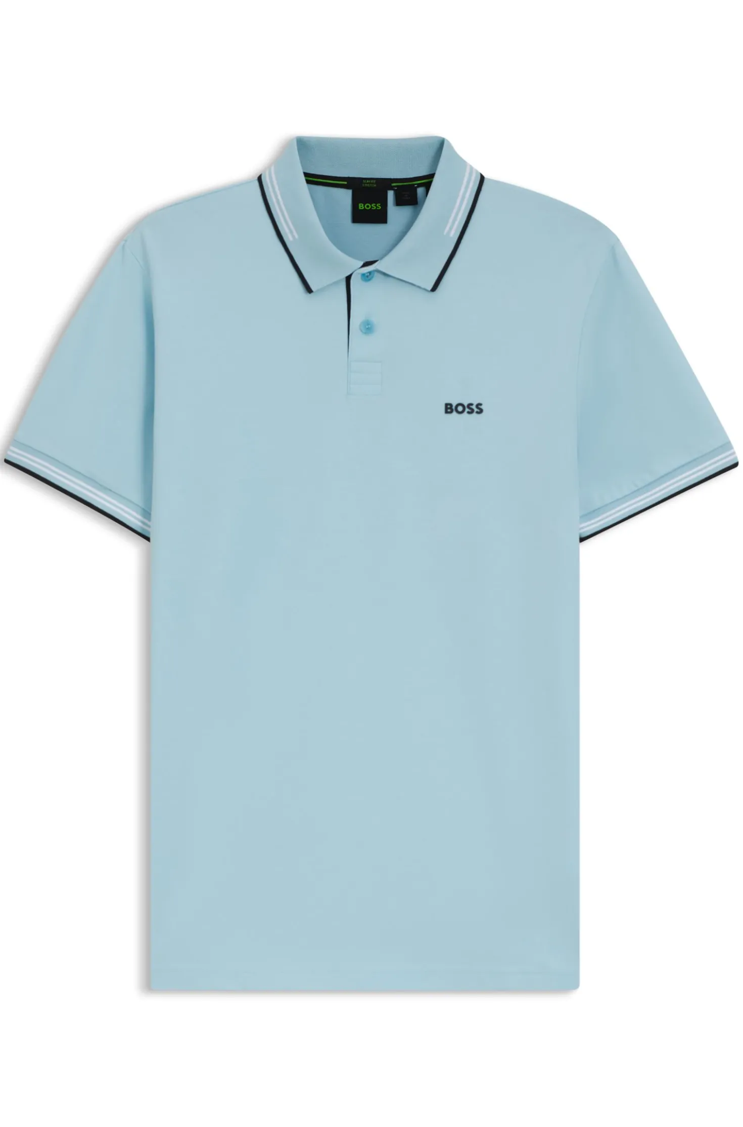 Slim-Fit Poloshirt mit Kontraststreifen-Details