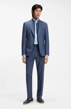 Slim-Fit Popeline-Hemd aus bügelleichtem Baumwoll-Mix