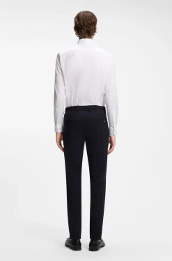 Slim-Fit Popeline-Hemd aus bügelleichtem Baumwoll-Mix