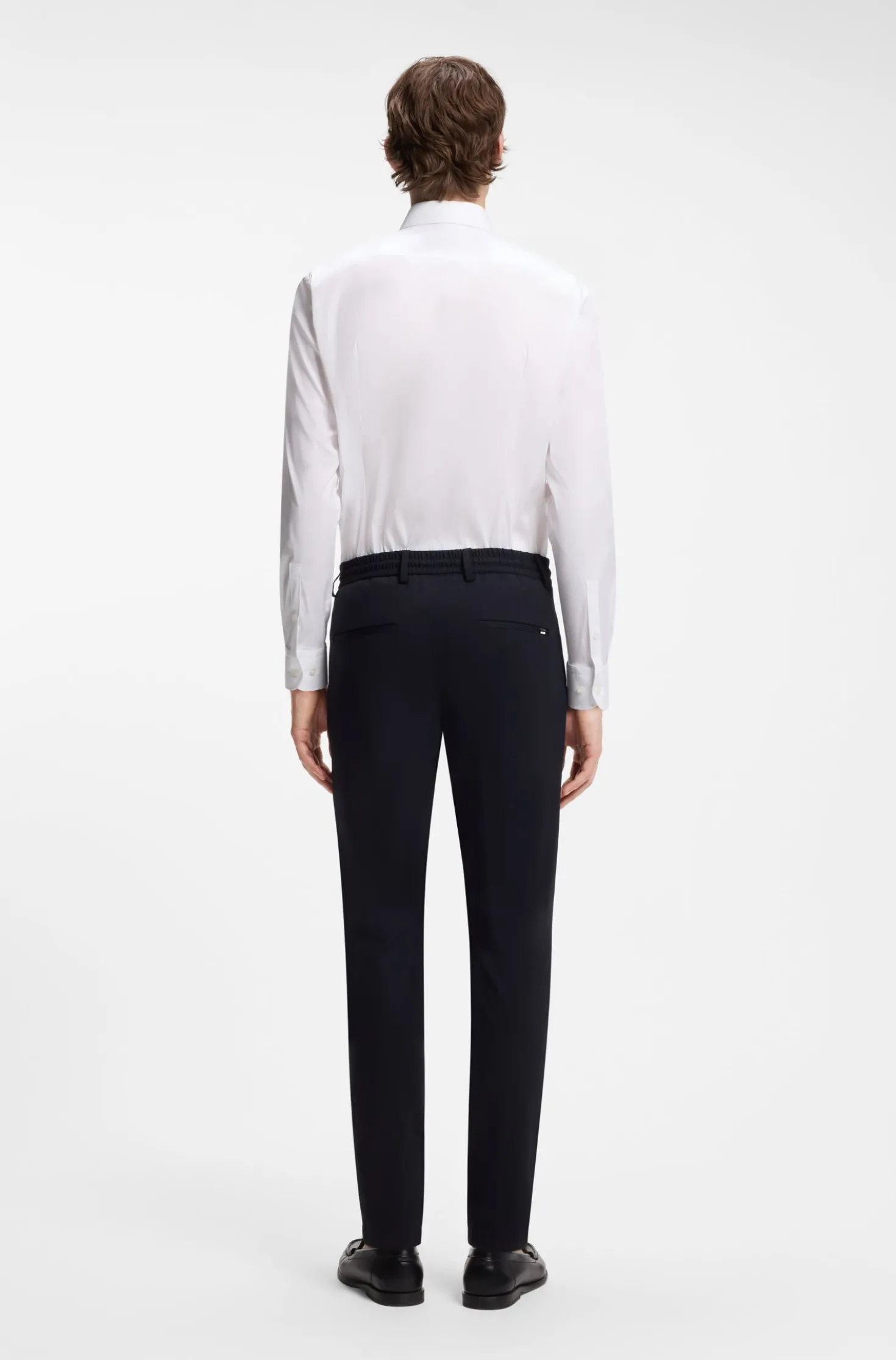 Slim-Fit Popeline-Hemd aus bügelleichtem Baumwoll-Mix