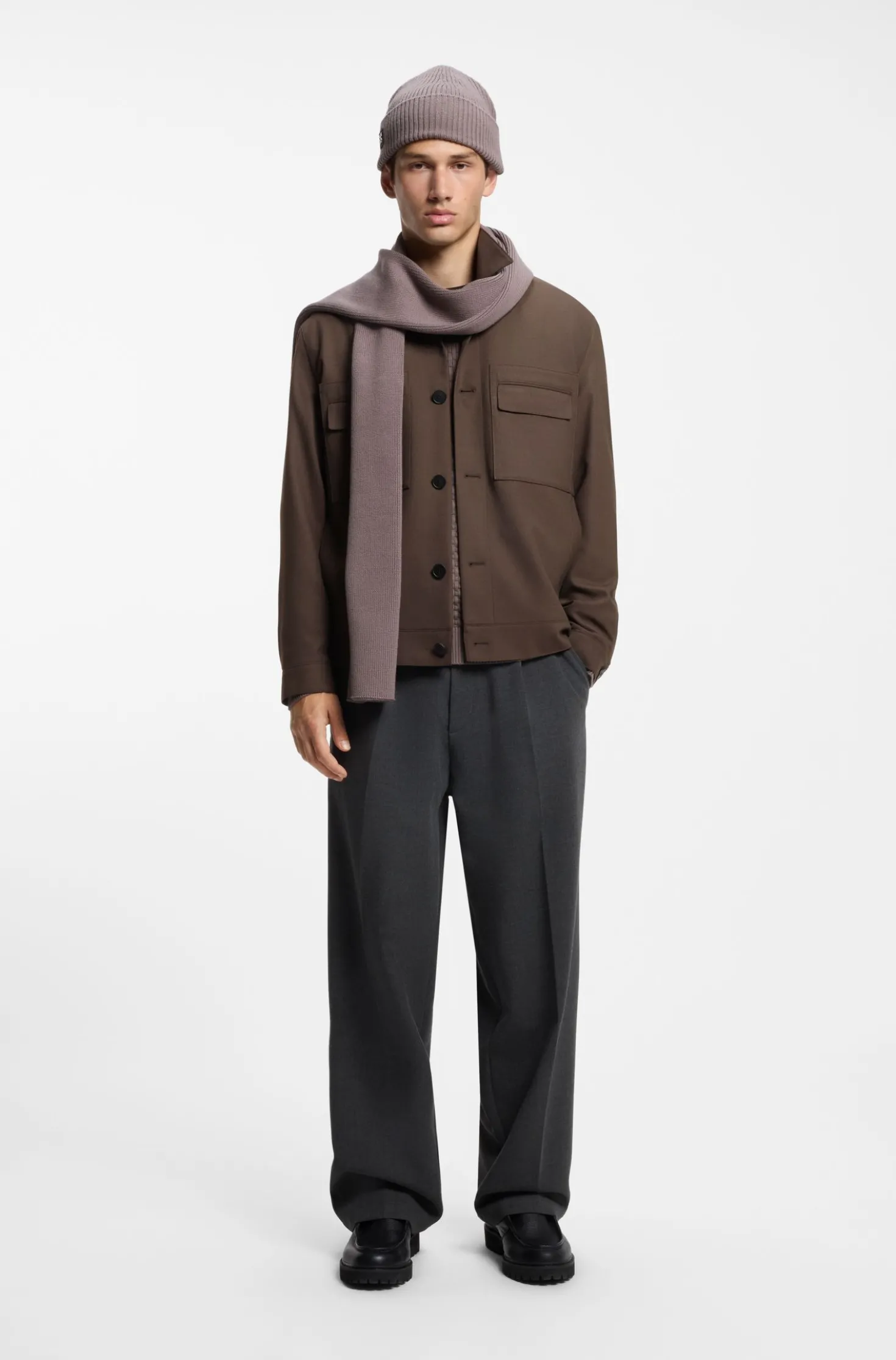 Slim-Fit Sakko aus knitterfreiem Twill