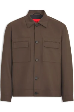 Slim-Fit Sakko aus knitterfreiem Twill