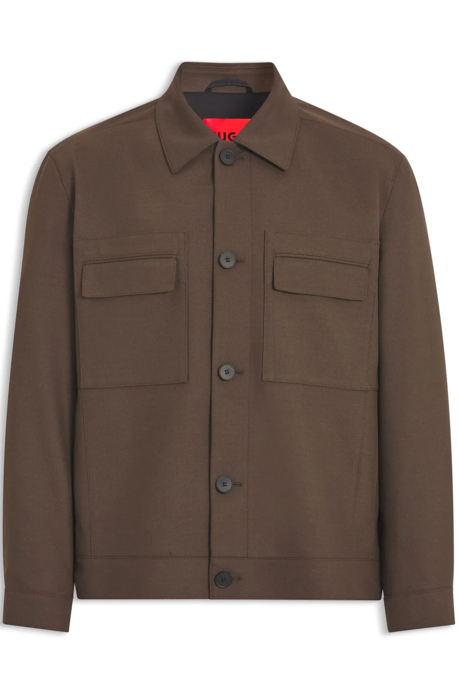 Slim-Fit Sakko aus knitterfreiem Twill