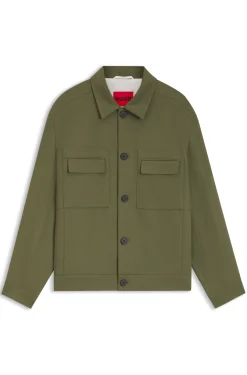 Slim-Fit Sakko aus knitterfreiem Twill