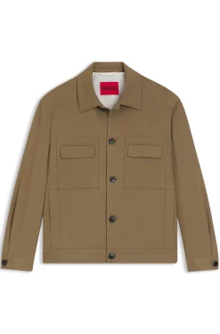 Slim-Fit Sakko aus knitterfreiem Twill