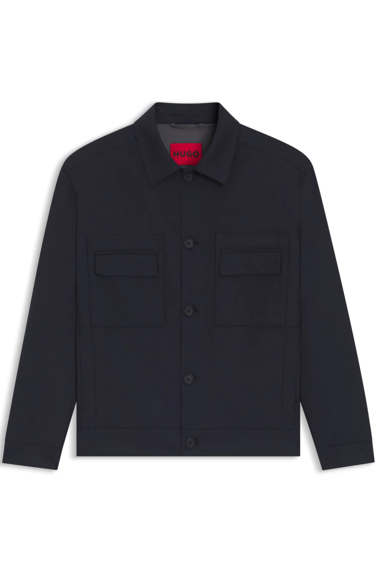 Slim-Fit Sakko aus knitterfreiem Twill