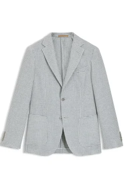 Slim-Fit Sakko aus Leinen-Mix mit Seide und Baumwolle