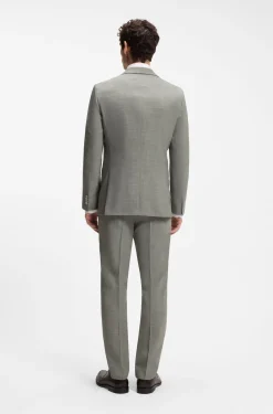 Slim-Fit Sakko aus meliertem Stretch-Gewebe