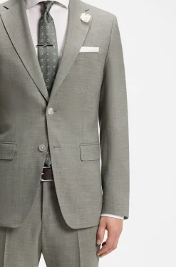 Slim-Fit Sakko aus meliertem Stretch-Gewebe