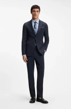 Slim-Fit Sakko aus Schurwoll-Mix mit Seide