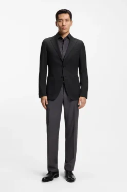 Slim-Fit Sakko aus Schurwoll-Mix mit Seide