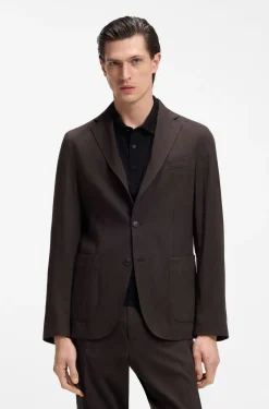 Slim-Fit Sakko aus waschbarem Tech-Leinen